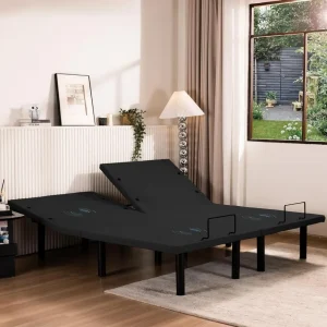 Adjustable Electric Split King Bed Base- Frame with Massage- Wireless Remote- USB Type-C Ports- Zero Gravity- Under Bed LED Lighting