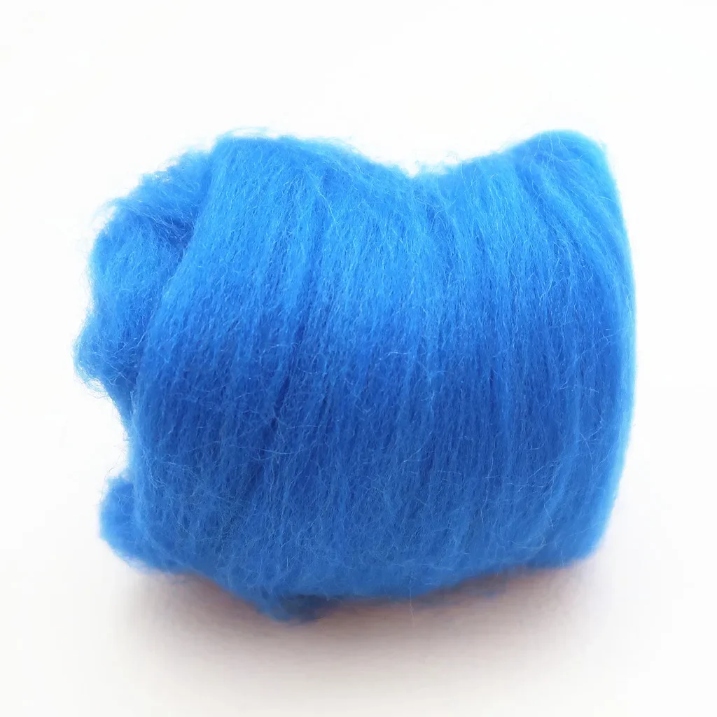 Blue Color Series- Wool Roving for Needle Felting- Wet Felting- Spinning - Image 11
