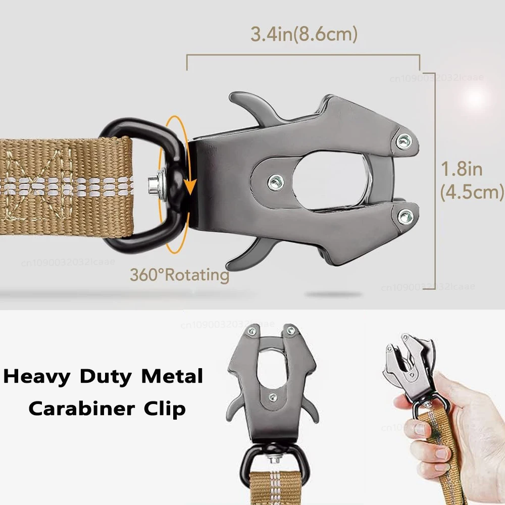 Heavy-Duty Dog Leash for Large Dogs- Shock Absorbing Bungee- 2 Padded Handles- Strong No- Pull Dog Leash - Image 4