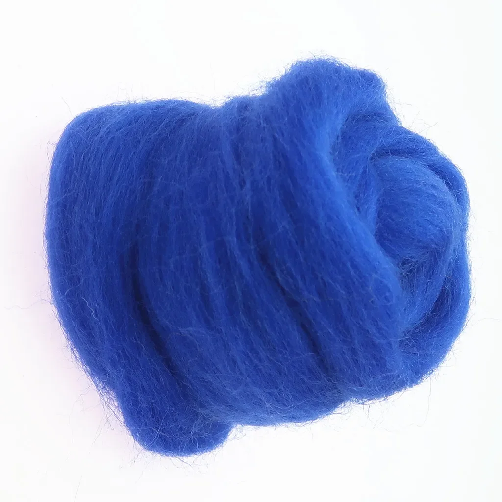 Blue Color Series- Wool Roving for Needle Felting- Wet Felting- Spinning - Image 2