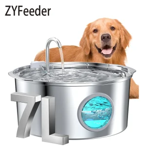 7L Large Capacity Stainless Steel Cat/Dog Water Fountain