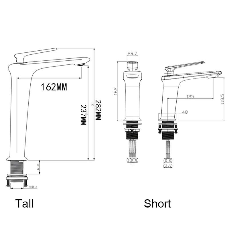 Luxury Black, Rose Gold, Wash Basin Taps- Modern Luxury Basin Faucets Hot/ Cold Water Sink Tap Mixer- Many Color Choices - Image 6