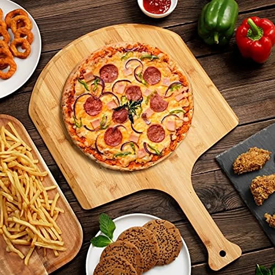 Bamboo Pizza Board- Wooden Pizza Paddle- Pizza Peel - Image 3