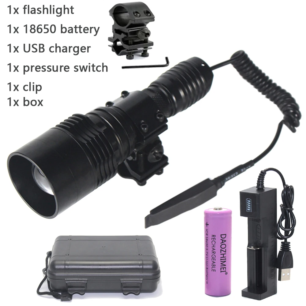 C11 infrared LED Flashlight- Zoom High/ Bright Night Vision- Infrared- Full Light Tactical Hunting Flashlight - Image 9