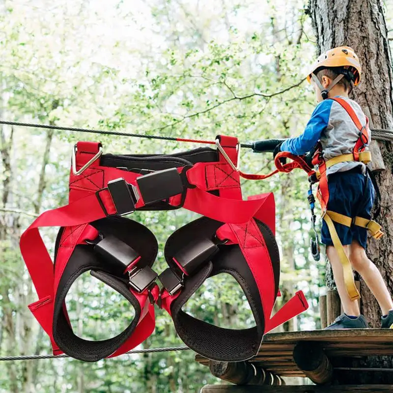 Adjustable Trampoline Safety Harness for Children- Double Buckle Waist Belt- Thick Cushion Support- 160 lbs Weight Limit - Image 4