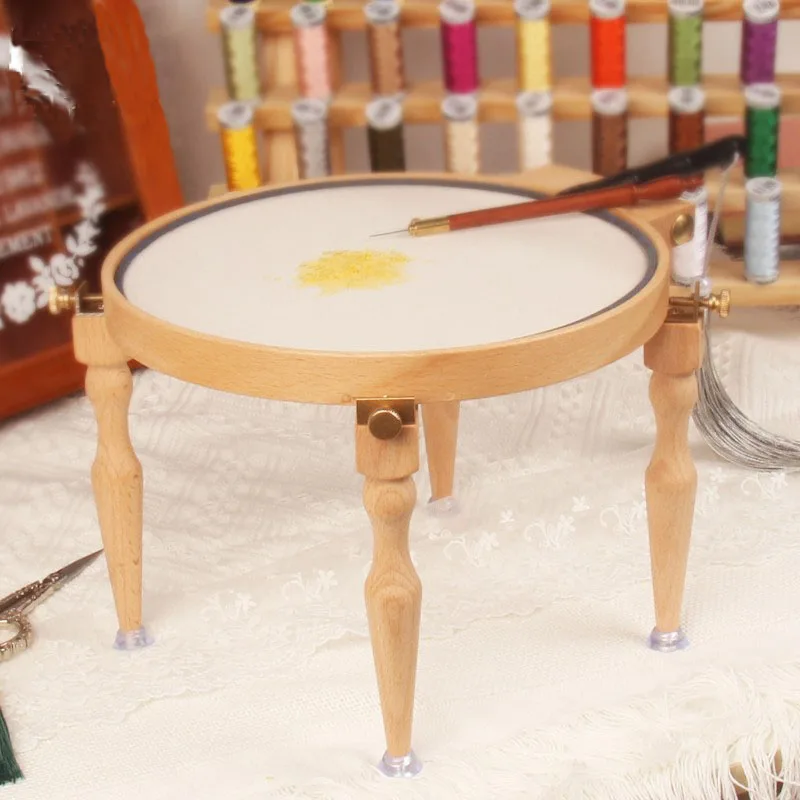 3/4Pcs Adjustable Wooden Embroidery Hoop Stand- Handmade Cross Stitch Hoop Set- Punch Needle - Image 4