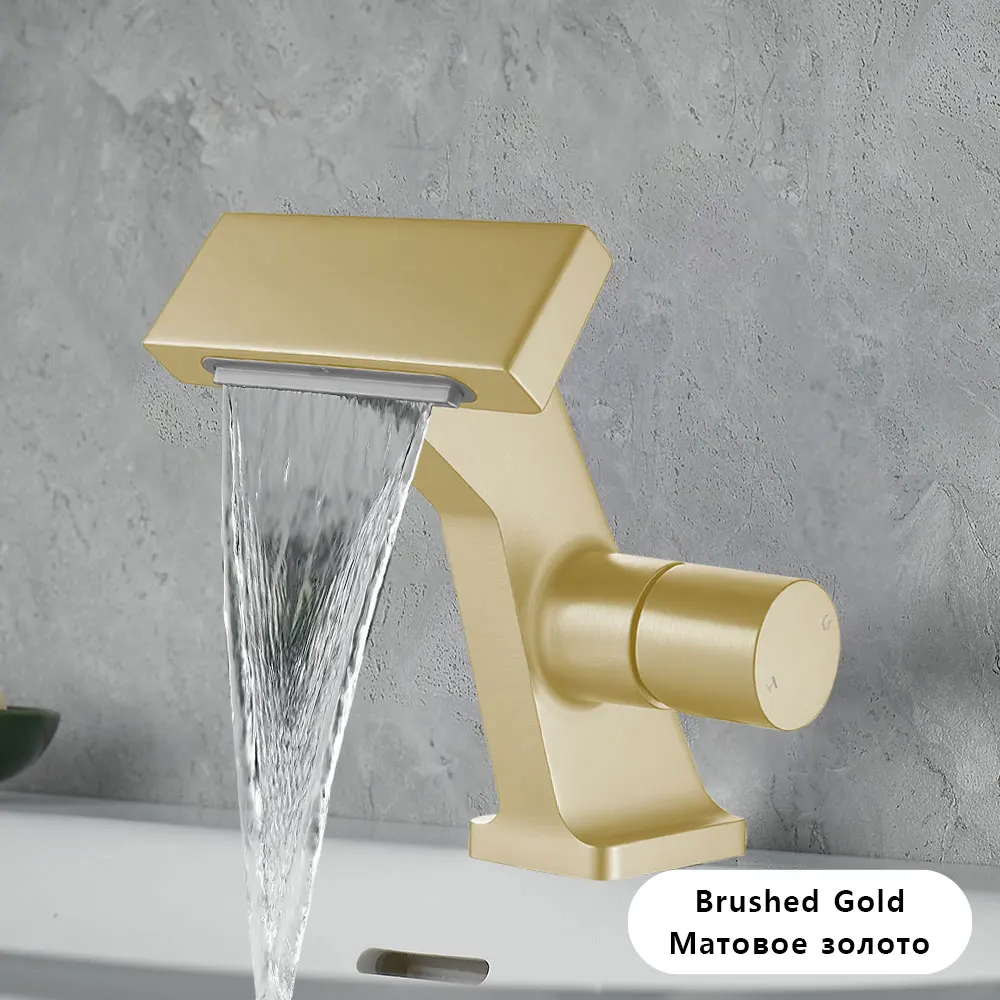 Matte Gray Bathroom Sink Faucet- New Design Waterfall Basin Faucet (Many Colors Available) - Image 10