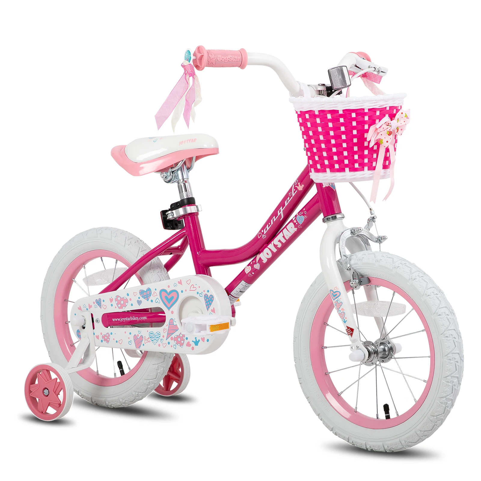 Colorful Girls Bike with Basket & Training Wheels- 12, 14, 16, 18 Inch Kids Bike- Foot Brake - Image 7