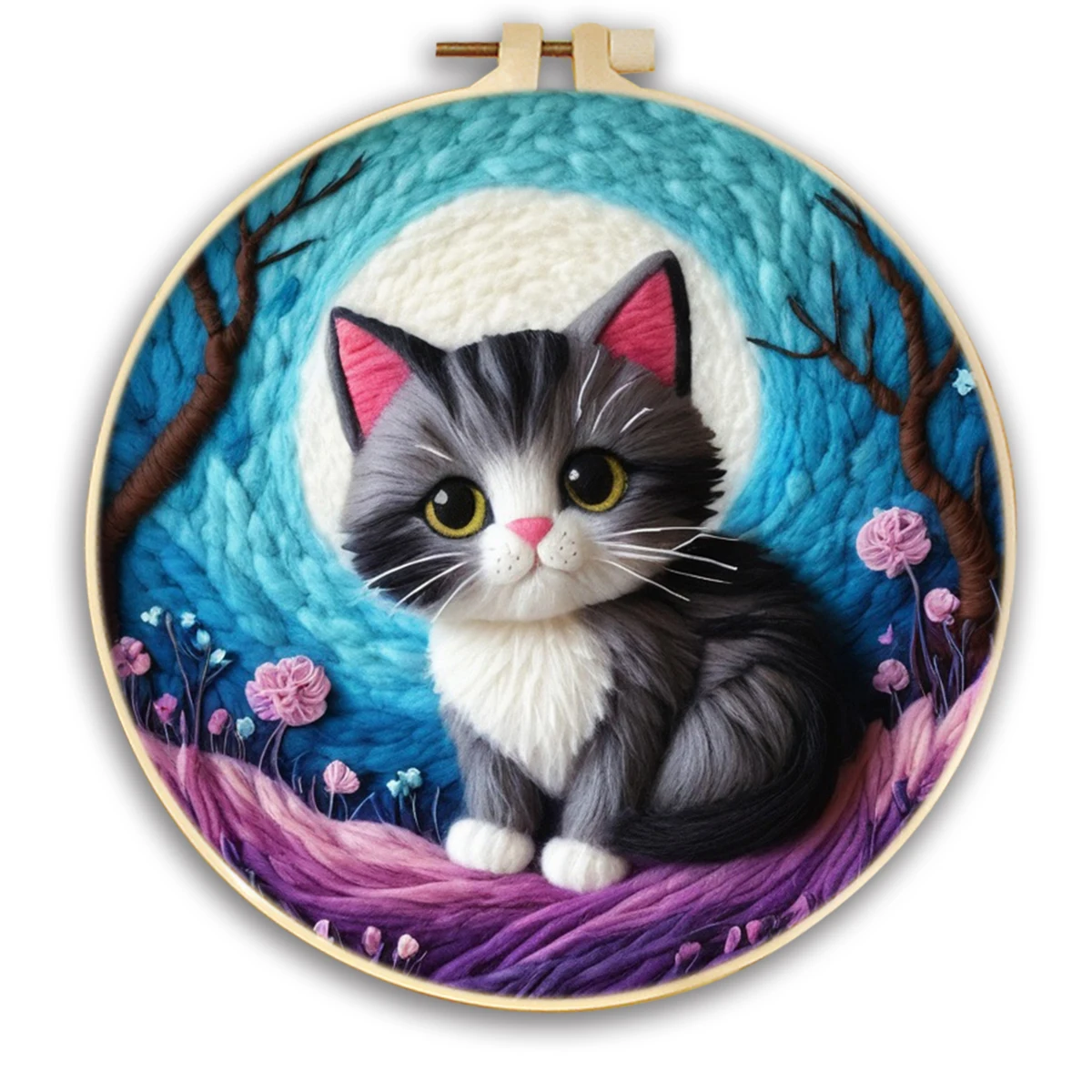 Wool Felting- Painting With Wool- Embroidery Kit- Cats! Cats! and More Cats! (Beginner Friendly) - Image 12