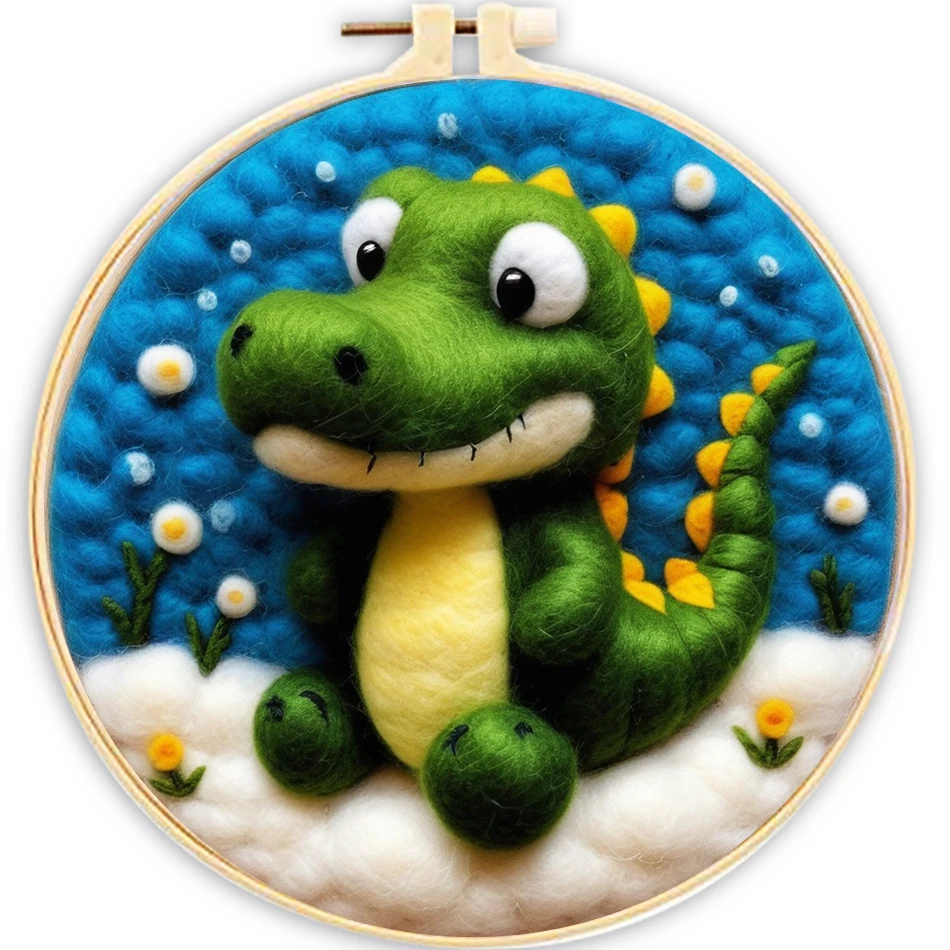 Needle Felting Kit- Wool Felting Painting Kit- Great for Beginners- 20x20cm Frame - Image 13