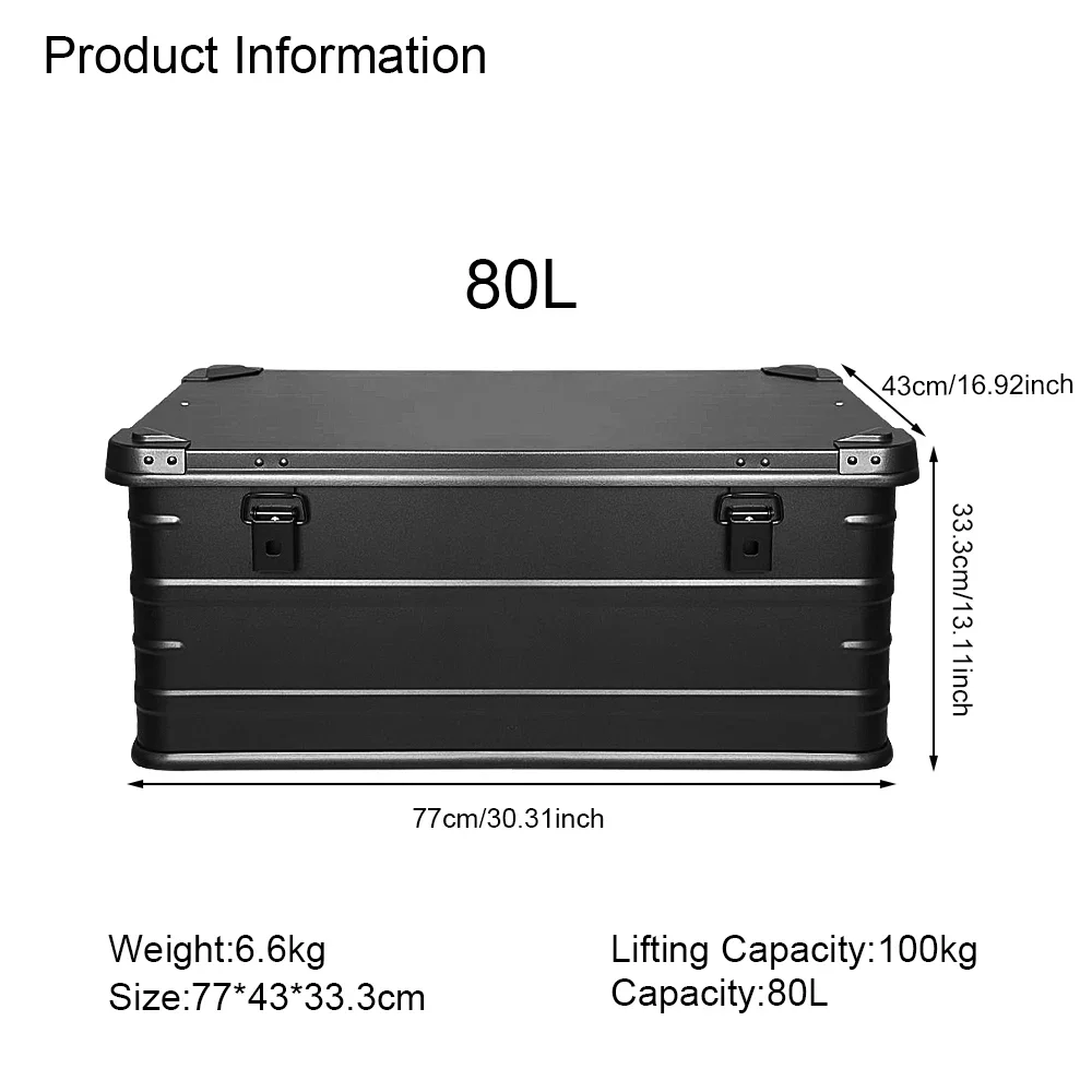 30L- 50L- 80L Aluminum Alloy Camping Storage Box - Image 7