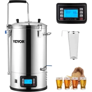 Electric Beer Brewing System- 9.2 Gal/35 L Brewing Pot- All-in-One Home Beer Brewer w/Pump- Mash Boil Device w/Panel