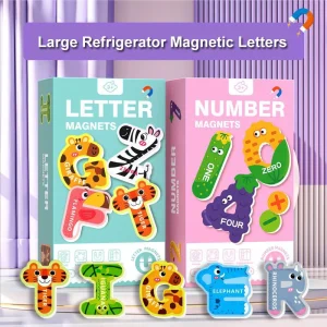 26-pcs Large Magnetic Letters- Alphabet Cartoon Animal Refrigerator Magnets