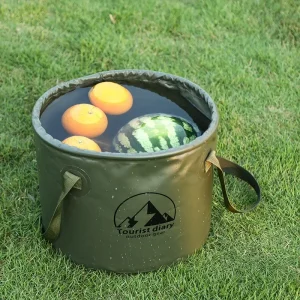 1pc Portable Bucket- Outdoor, Foldable, Waterproof Sink for Camping ,Fishing, Storage, etc.