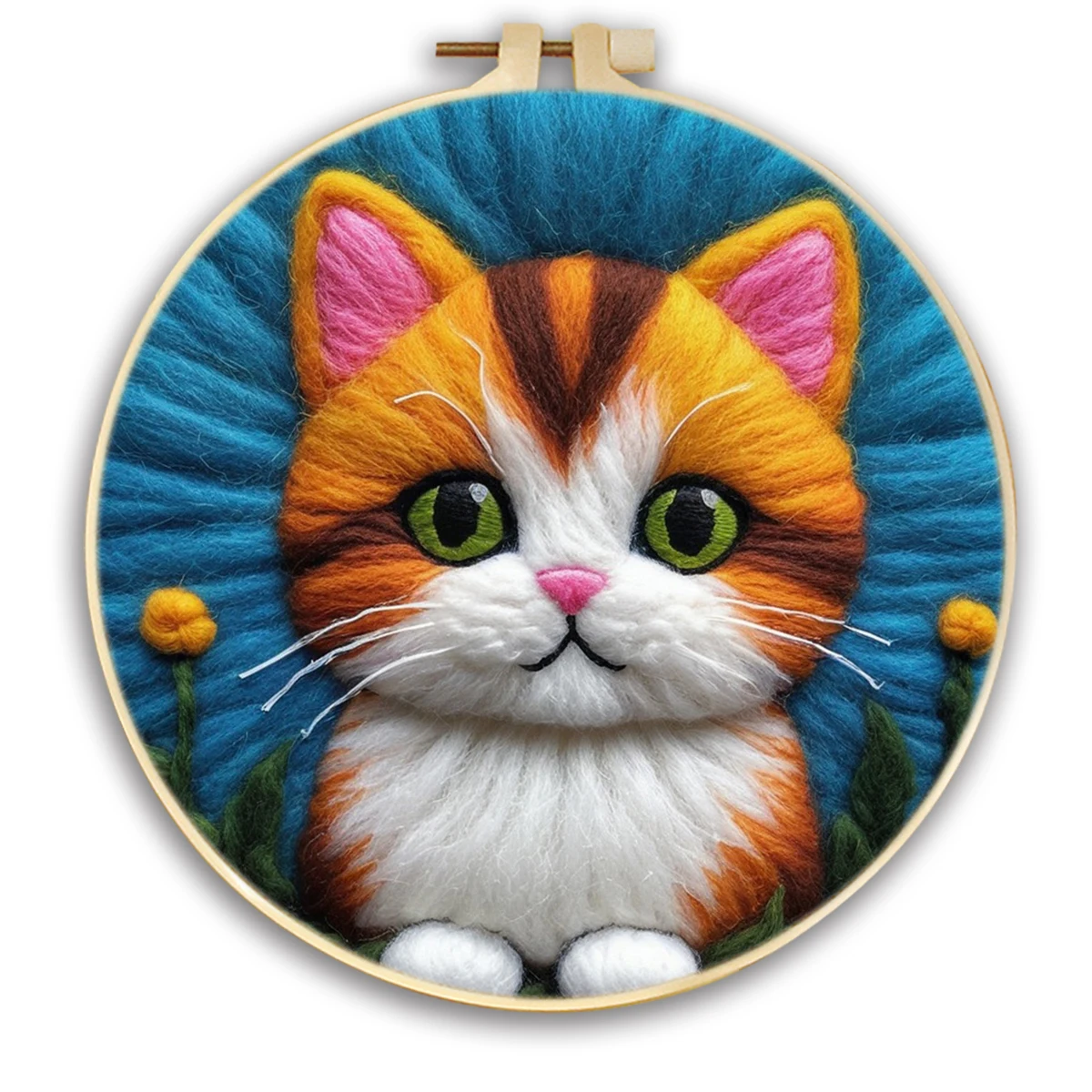 Wool Felting- Painting With Wool- Embroidery Kit- Cats! Cats! and More Cats! (Beginner Friendly) - Image 8
