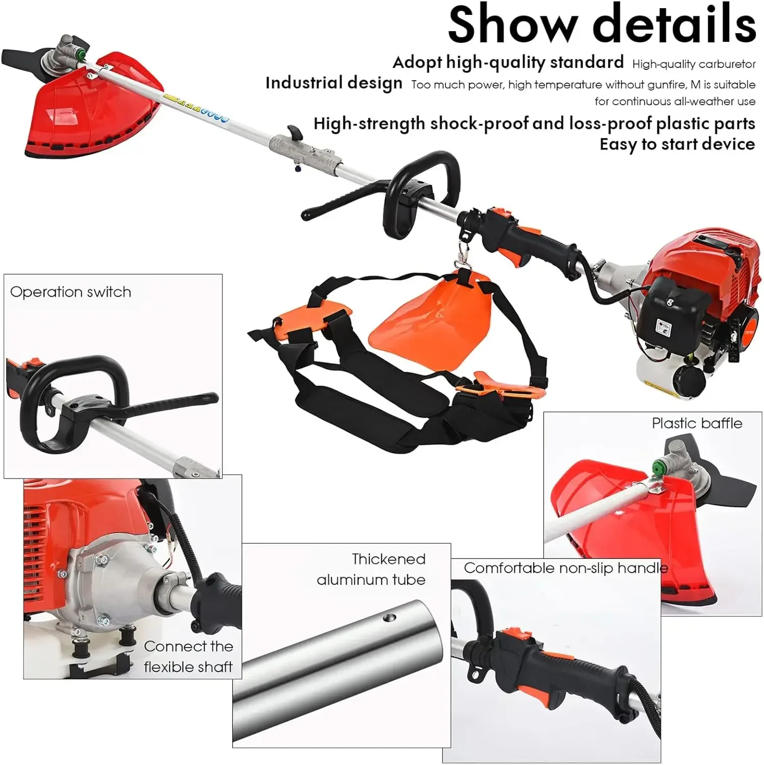 Lawn Mower- Weed Eater- Hedge Trimmer- 5 in 1- Strong, Powerful- Full Functioning Guard- Accessories - Image 4
