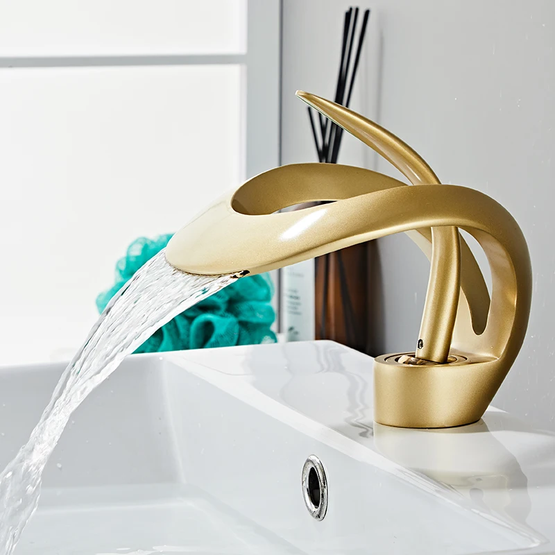 Basin Faucet Mixer Tap- Hot & Cold Waterfall Basin Faucet- Multiple Choices