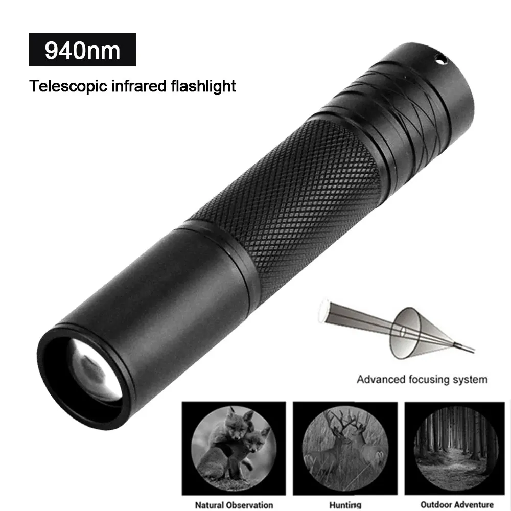 Infrared Flashlight- Adjustable Focus- Zoomable IR Hunting Torch- Infrared Radiation Weapon- Light Night Vision Devices - Image 7