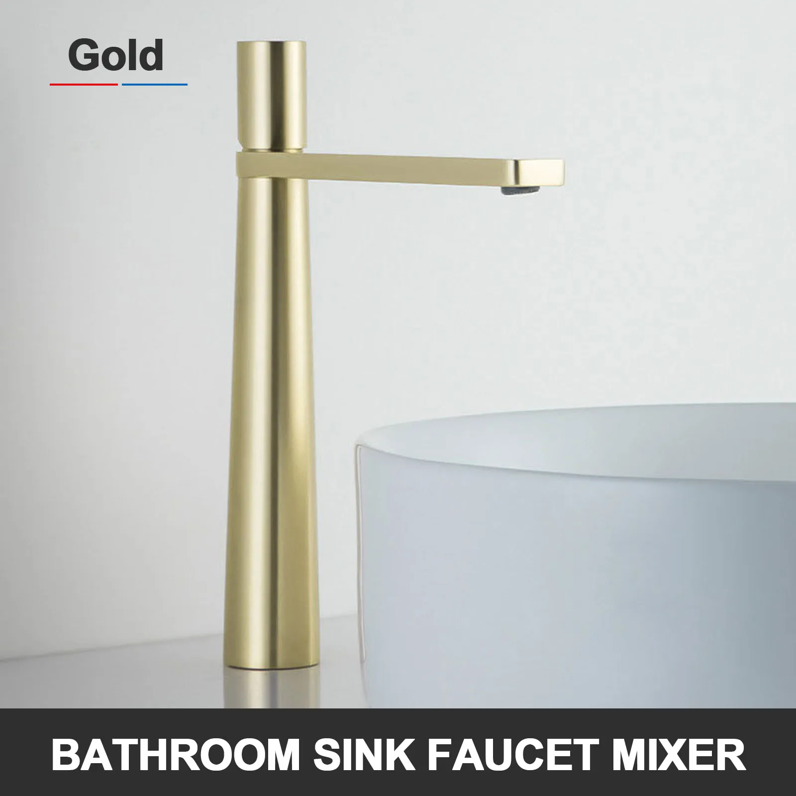 Bathroom Sink Faucet- Single Hole- Tall Vanity Basin Mixer Tap- Many Colors - Image 17