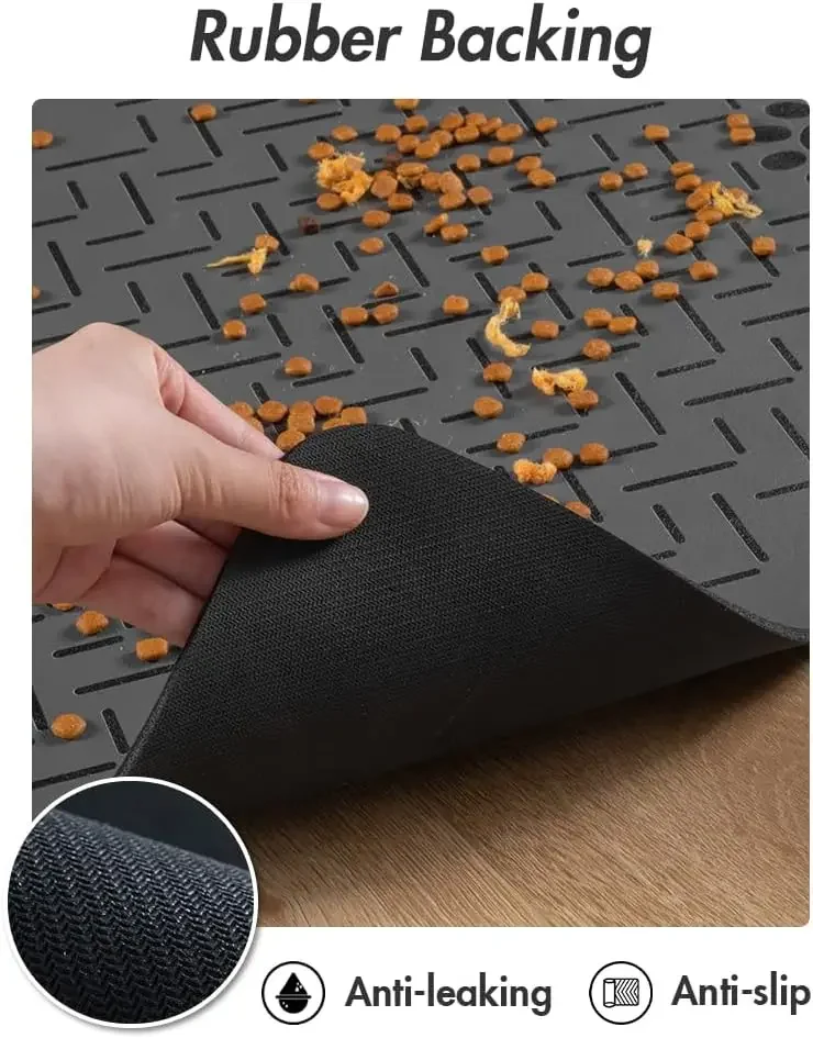 Absorbent Pet Feeding Mat- No Stains- Quick Dry Dog Mat for Food and Water- Messy Drinkers - Image 5
