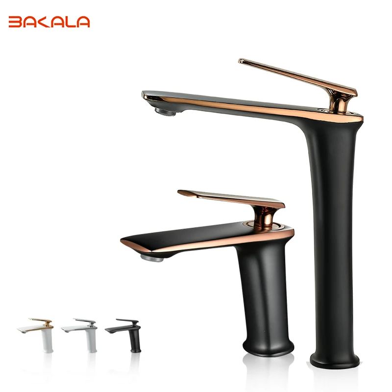 Luxury Black, Rose Gold, Wash Basin Taps- Modern Luxury Basin Faucets Hot/ Cold Water Sink Tap Mixer- Many Color Choices