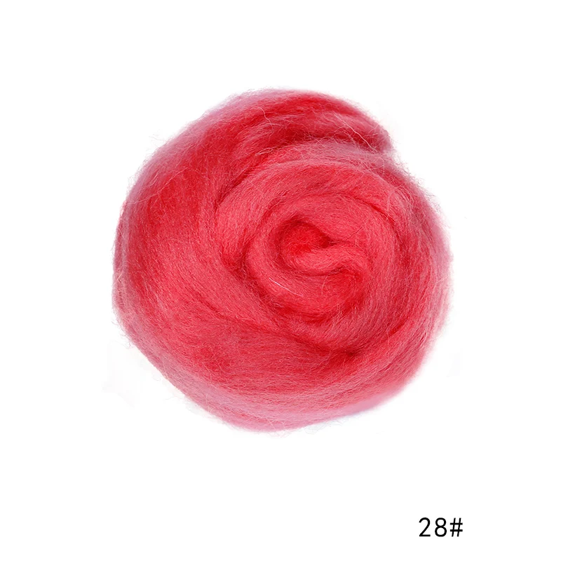 100g/50g Soft Felting Wool Fiber- Many Colors; Light on Blues - Image 44
