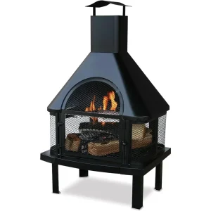 , Wood Burning Outdoor Fire Pit/Chiminea