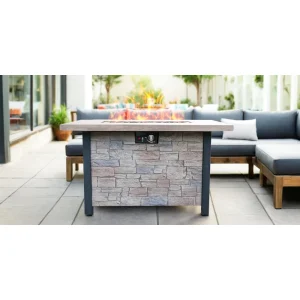 44" W x 25" H Outdoor Patio Propane Gas Fire Pit Table - 50,000 BTU
