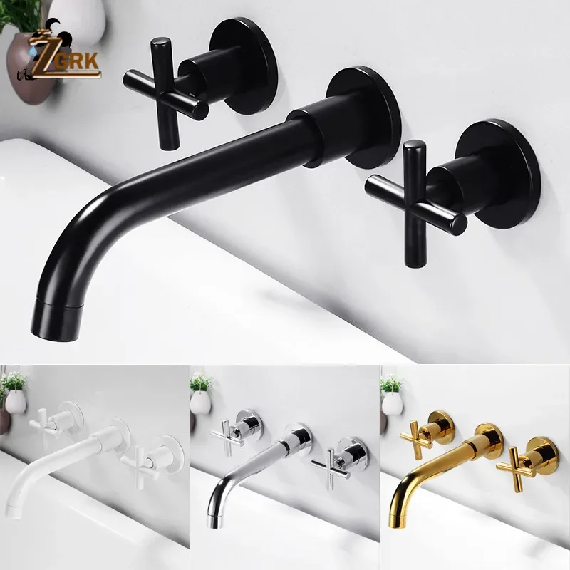 Bathtub Basin Mixer Tap- Wall Mounted Faucet- 3 Pcs- 5 Colors Available - Image 6
