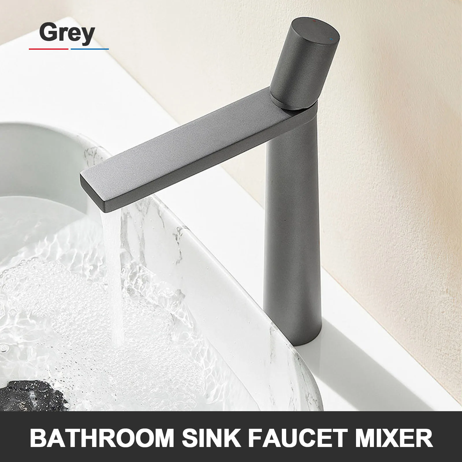 Bathroom Sink Faucet- Single Hole- Tall Vanity Basin Mixer Tap- Many Colors - Image 14
