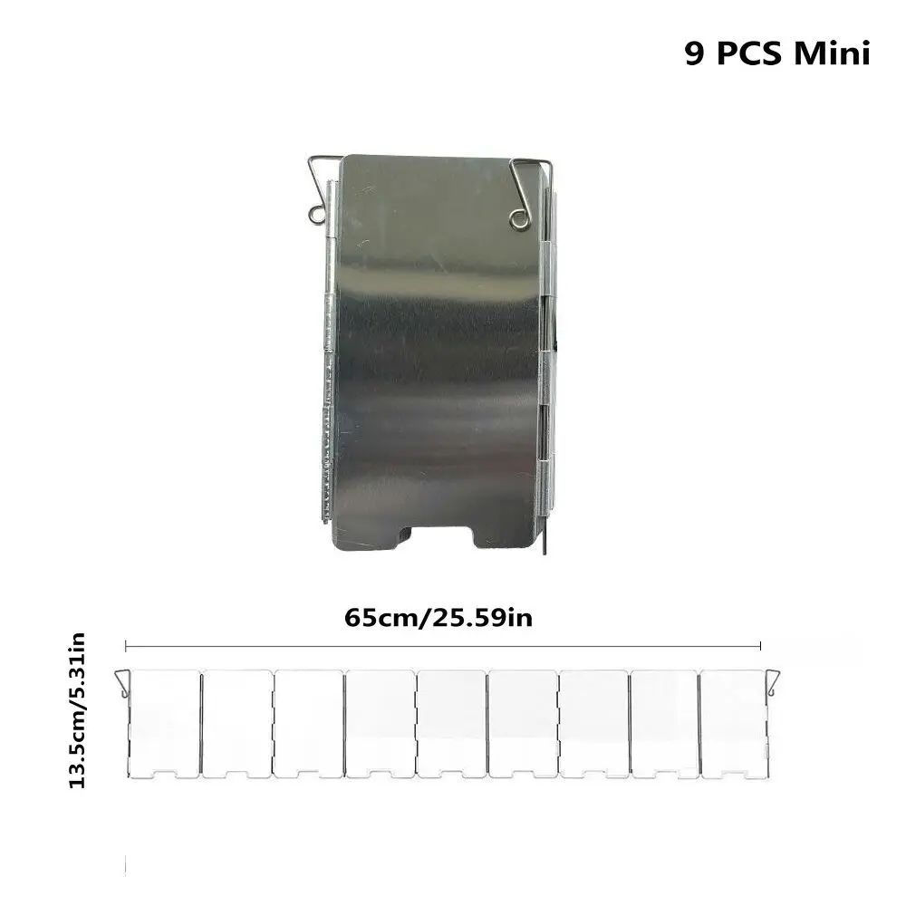 8/9/10/12/14/16 Plates- Windproof Screen to Protect Outdoor Cooking Fires, Aluminum Alloy - Image 10