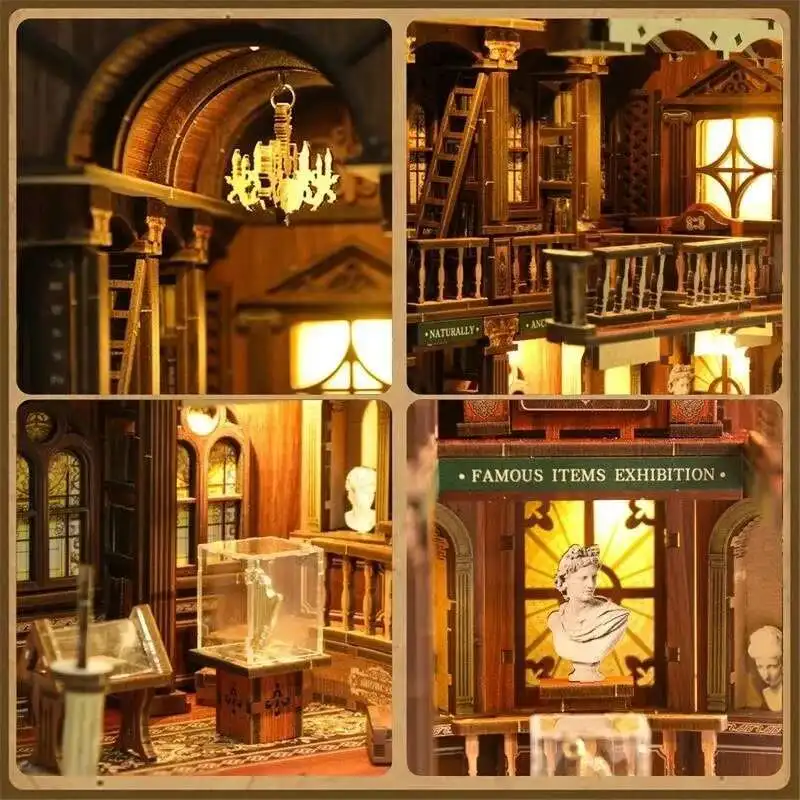 The Philosophical Library- DIY Wooden Book Nook- Miniature Kit- Bookshelf Decoration Kit for Adults - Image 5