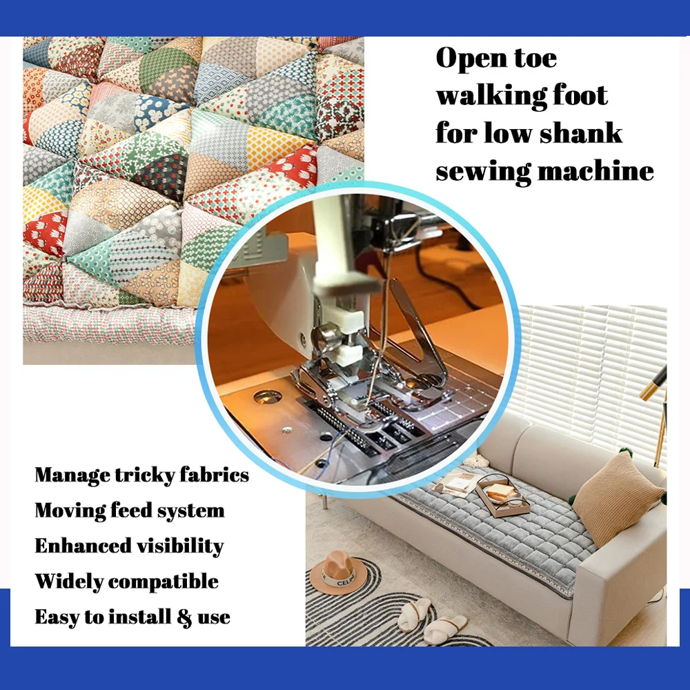 #SA188 Open Toe Walking Foot W/Guide- Quilting Even Feed Foot- 7 mm- Brother Sewing Machine Presser Foot - Image 6