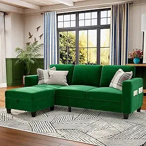 Sectional Sofa for Living Room - 78', L-Shaped Beige- Pet Friendly- Modular 3-Seater- Convertible Sofas- Washable- Multiple Fabrics and Colors - Image 11