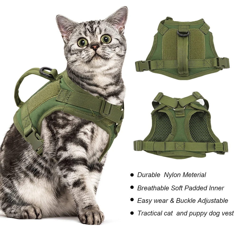 Tactical Training Harness with Handle for Cats, Puppies, or Small Dogs - Image 6