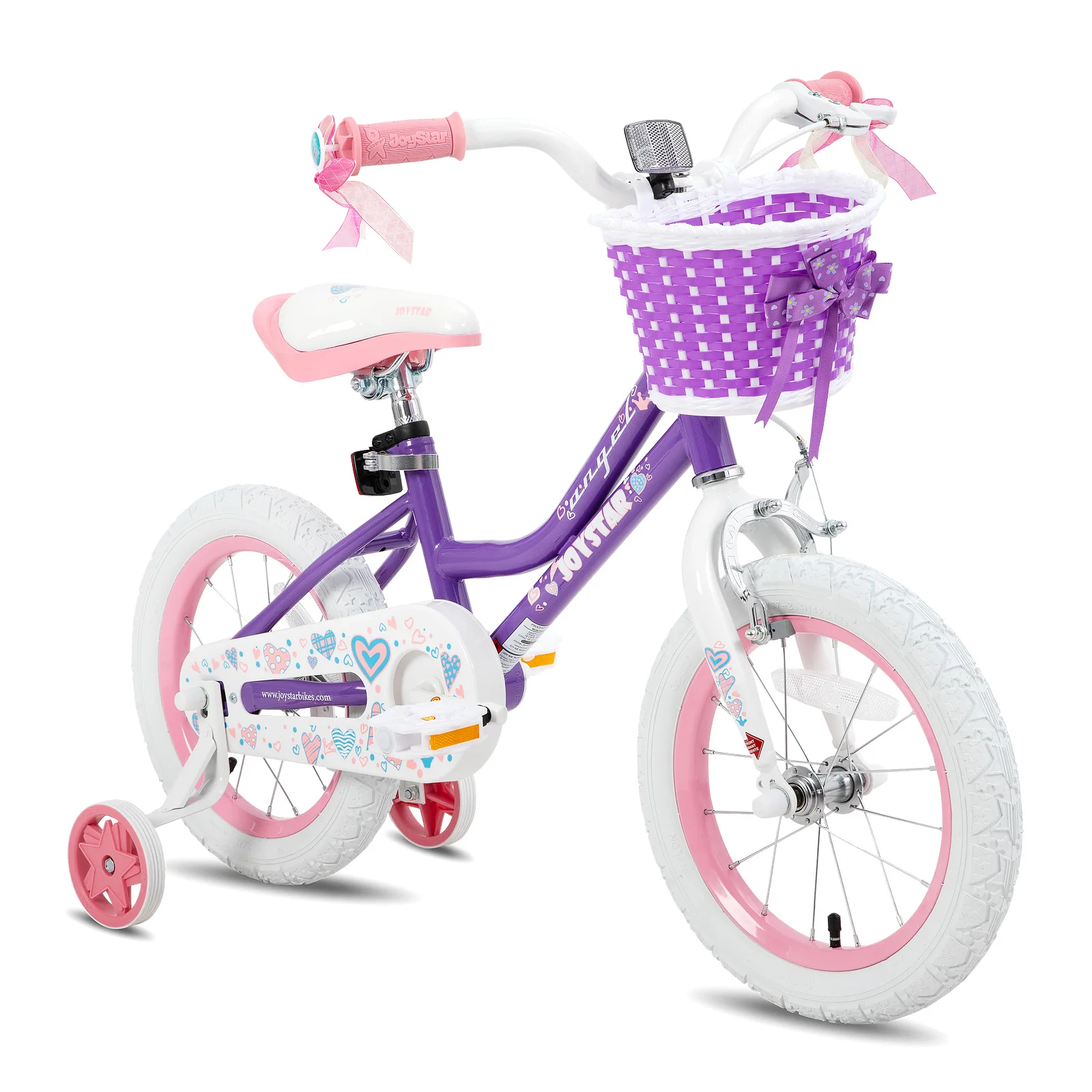 Colorful Girls Bike with Basket & Training Wheels- 12, 14, 16, 18 Inch Kids Bike- Foot Brake - Image 10