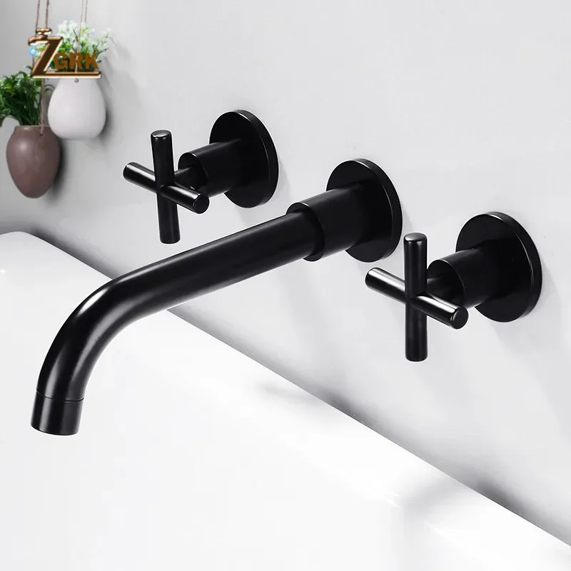 Bathtub Basin Mixer Tap- Wall Mounted Faucet- 3 Pcs- 5 Colors Available - Image 4