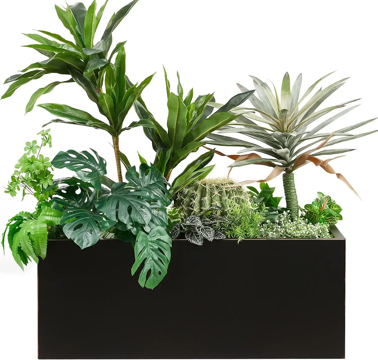 Metallic, Heavy, Long and Large Outdoor/Indoor Planter- Rectangular Trough Planter Box- 38” L x 15” W x 15” H- 40 Pounds - Image 9