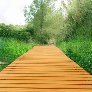 12ft x 18" Wooden Garden Pathway- Outdoor Roll Out Walkway- Pathway for Patio, Lawn