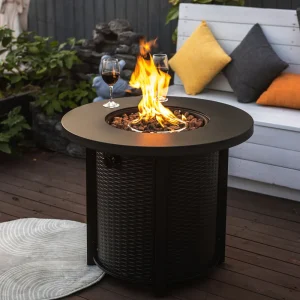 30-inch Round Propane Fire Table- 40000 BTU Fire Pit
