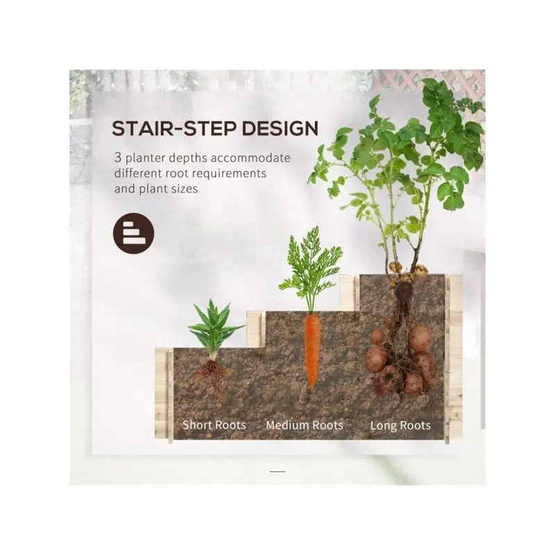 Garden Bed - Raised Planter Bed for Outdoor Gardening- Durable Wood- Ideal for Vegetables & Flowers - Image 3