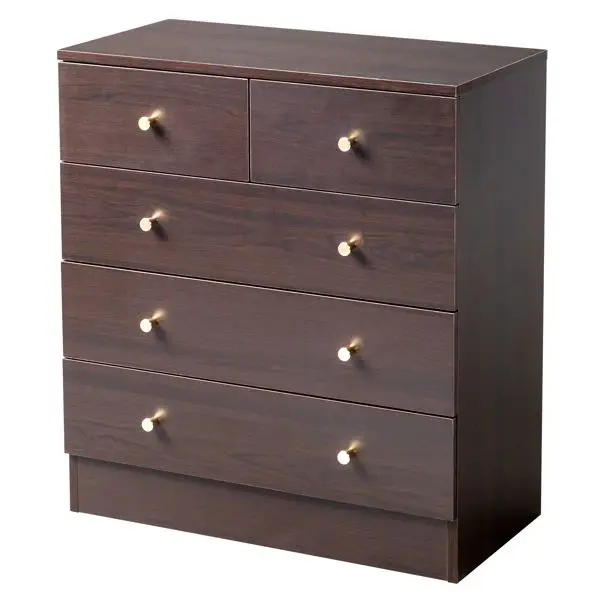 Simple Brown 5-Drawer Dresser - Image 2
