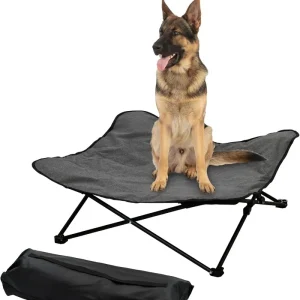 Portable, Elevated Dog Bed with Padded Top