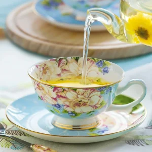 Fine Bone China Tea Cup Set- Several Colors