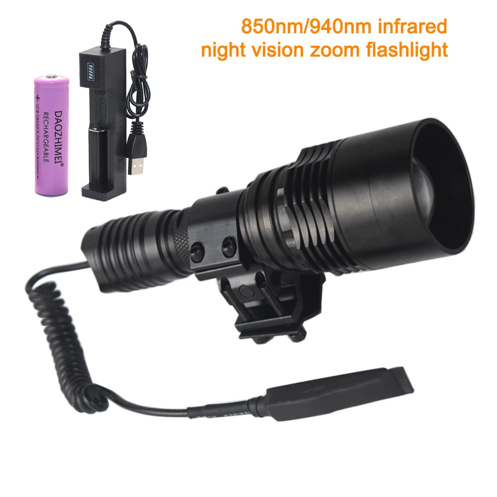 C11 infrared LED Flashlight- Zoom High/ Bright Night Vision- Infrared- Full Light Tactical Hunting Flashlight