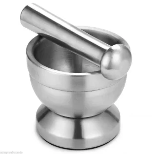 Double Stainless Steel Mortar-and-Pestle