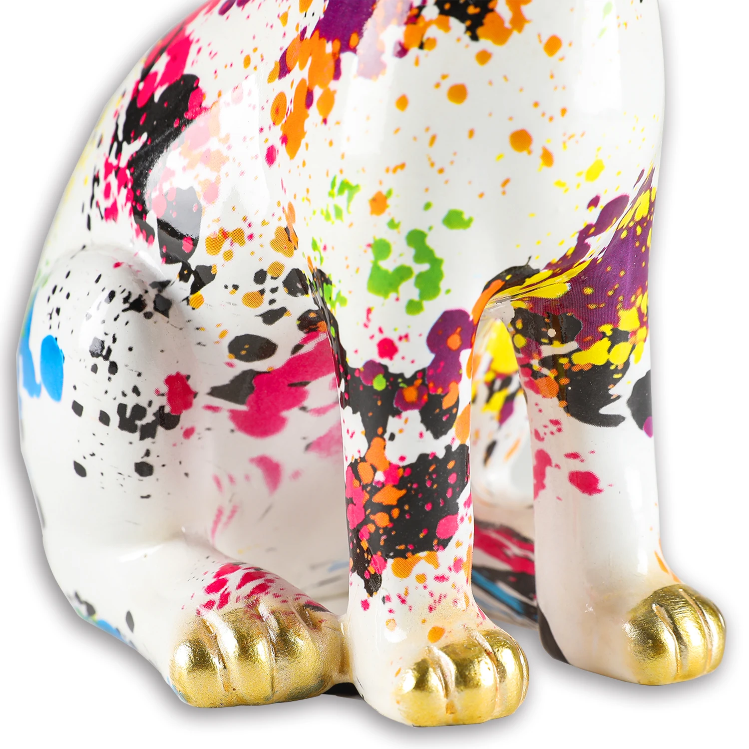 1-pc Graffiti Rabbit Statue- Cabinet Decoration- Office- Child's Room - Image 6