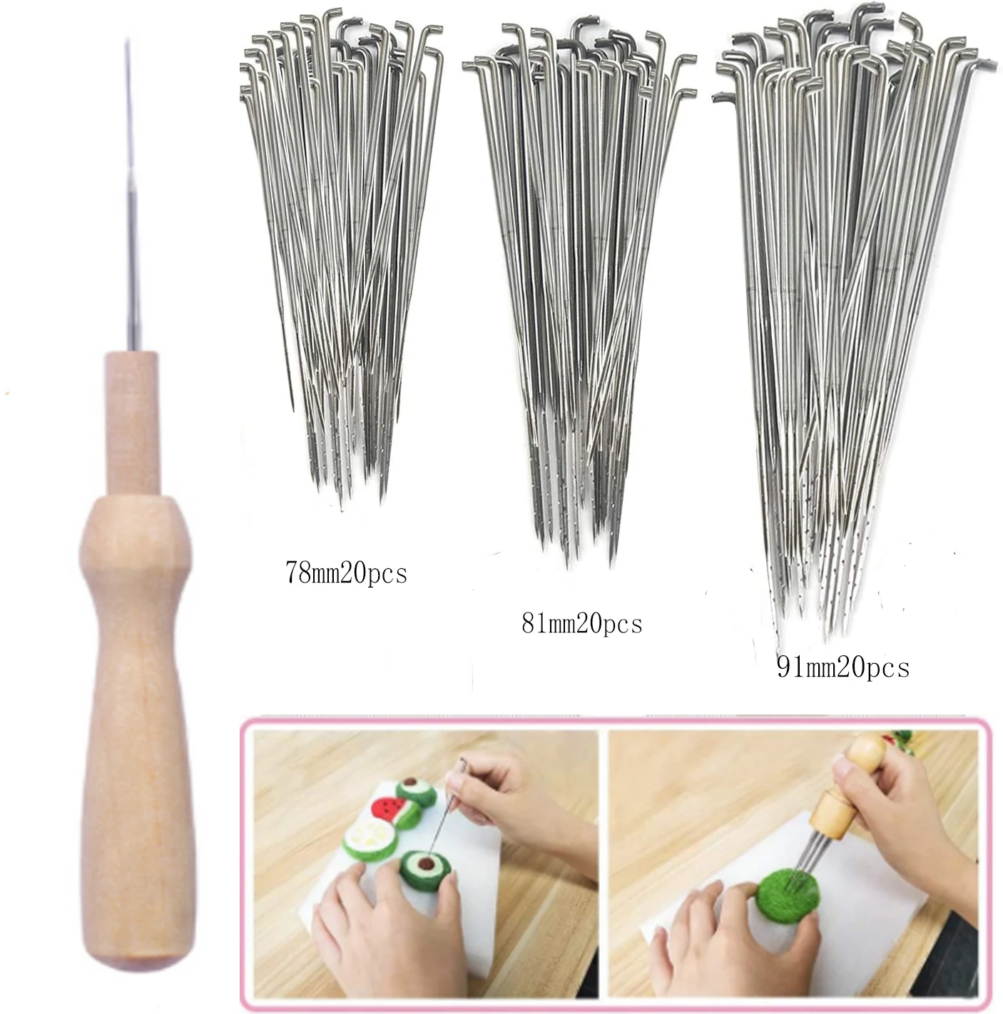 Wooden Wool Felting Needle Holder- Needles - Image 13