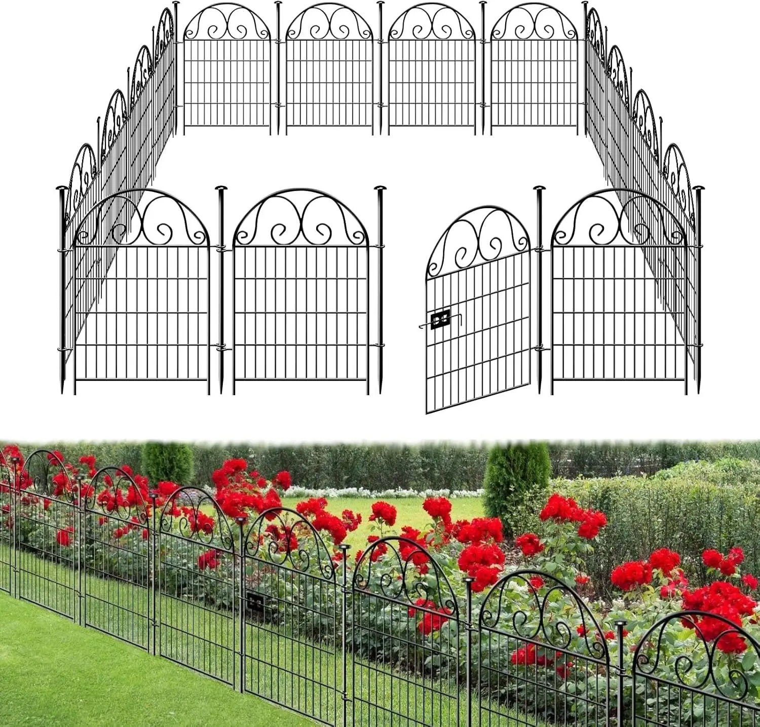 Garden Fencing- 36 Inch High- 22 Panels Total Length 48 Ft- Dog Fence