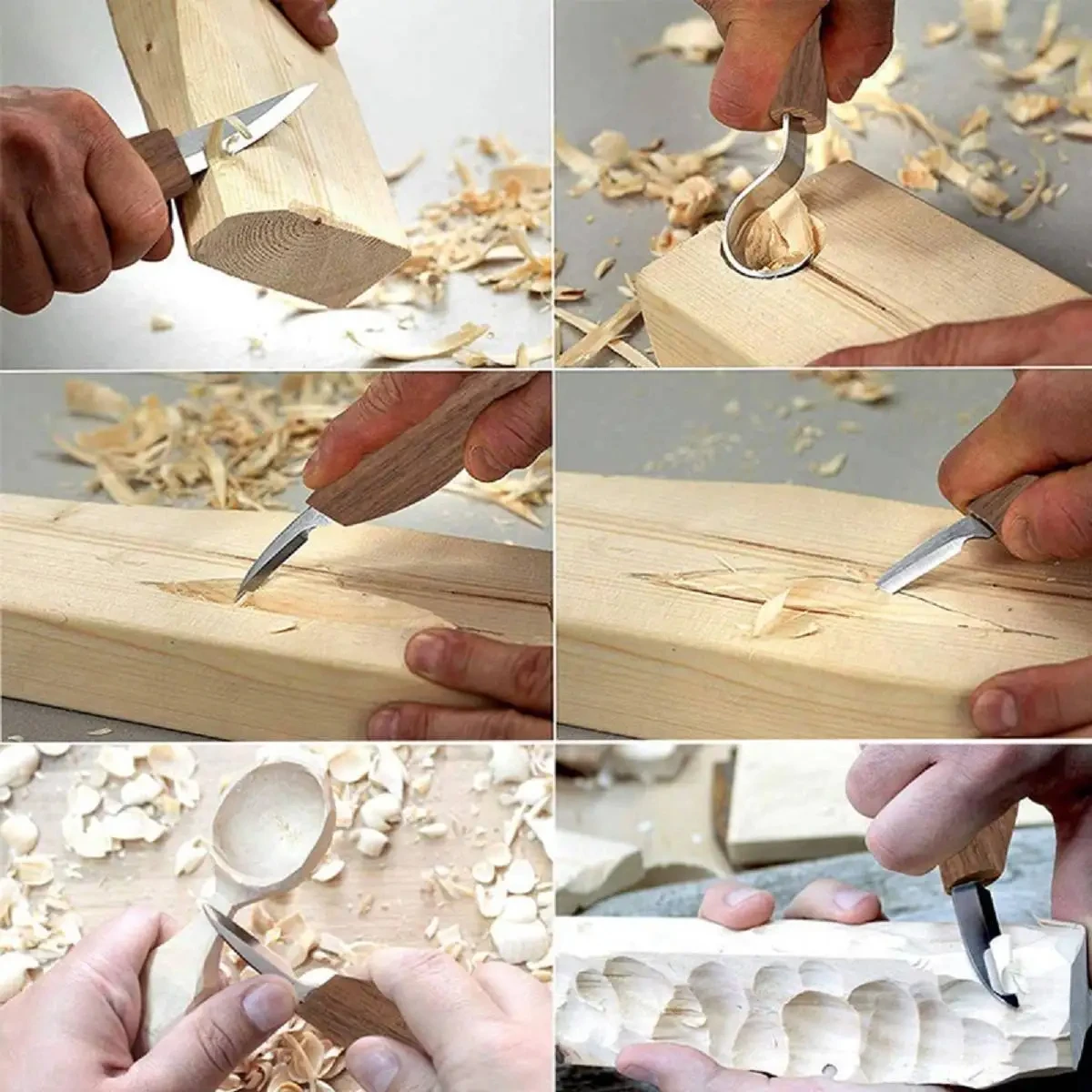 8-Pcs Wood Carving Kit- Hand Carving Knife Set- Beginner Friendly - Image 2